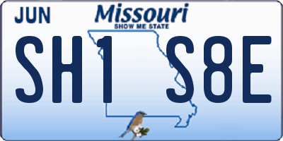 MO license plate SH1S8E