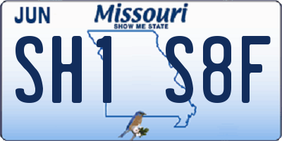 MO license plate SH1S8F