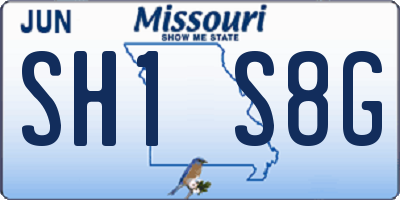 MO license plate SH1S8G