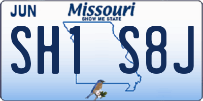 MO license plate SH1S8J