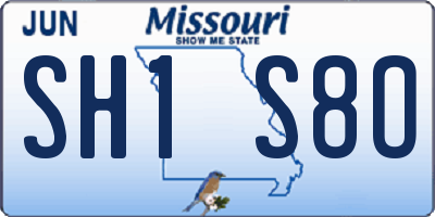 MO license plate SH1S8O
