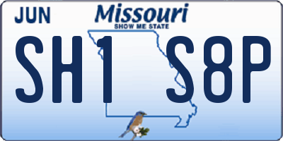 MO license plate SH1S8P