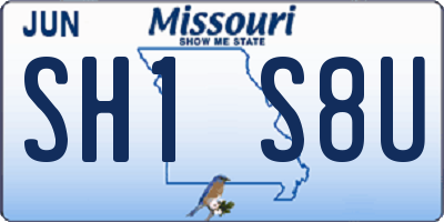 MO license plate SH1S8U