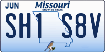 MO license plate SH1S8V