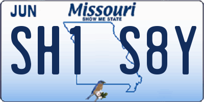 MO license plate SH1S8Y