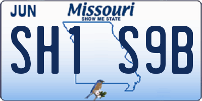 MO license plate SH1S9B