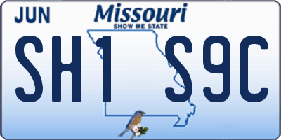 MO license plate SH1S9C