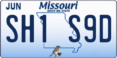 MO license plate SH1S9D