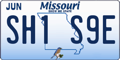 MO license plate SH1S9E