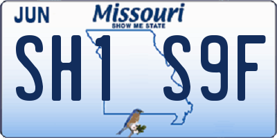MO license plate SH1S9F