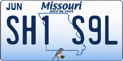 MO license plate SH1S9L