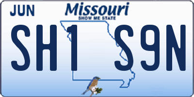 MO license plate SH1S9N
