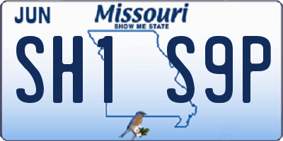 MO license plate SH1S9P
