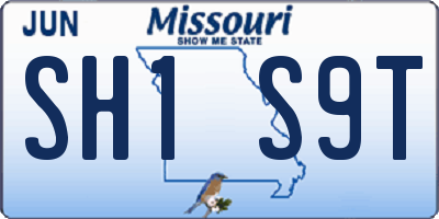 MO license plate SH1S9T