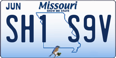 MO license plate SH1S9V