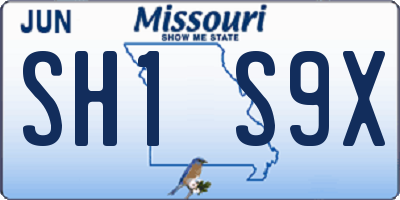 MO license plate SH1S9X