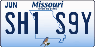 MO license plate SH1S9Y