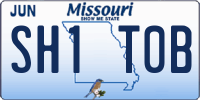 MO license plate SH1T0B