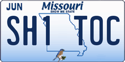 MO license plate SH1T0C
