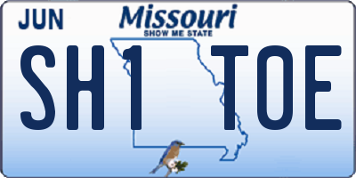 MO license plate SH1T0E