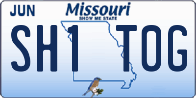 MO license plate SH1T0G