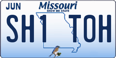 MO license plate SH1T0H