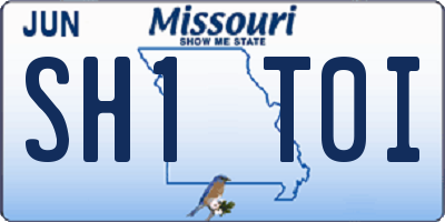 MO license plate SH1T0I