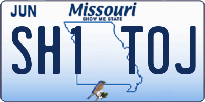 MO license plate SH1T0J