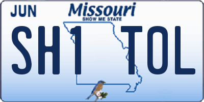 MO license plate SH1T0L