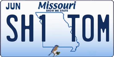 MO license plate SH1T0M