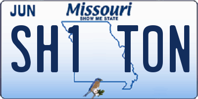 MO license plate SH1T0N