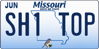 MO license plate SH1T0P