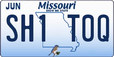 MO license plate SH1T0Q