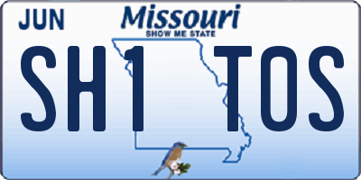 MO license plate SH1T0S