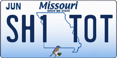 MO license plate SH1T0T
