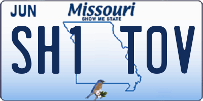 MO license plate SH1T0V