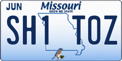 MO license plate SH1T0Z