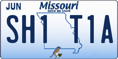 MO license plate SH1T1A