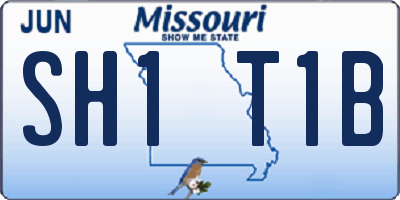 MO license plate SH1T1B