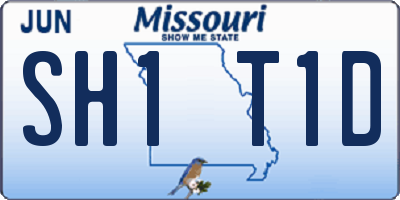 MO license plate SH1T1D