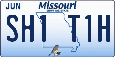 MO license plate SH1T1H