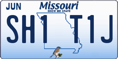 MO license plate SH1T1J