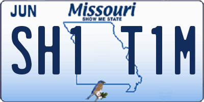 MO license plate SH1T1M