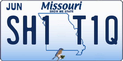 MO license plate SH1T1Q