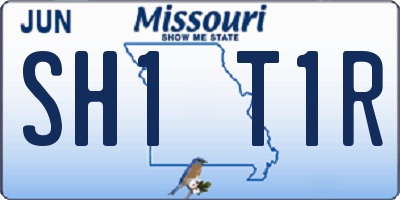 MO license plate SH1T1R