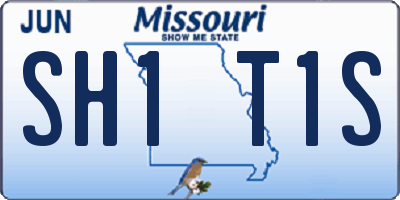 MO license plate SH1T1S