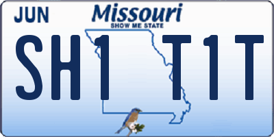 MO license plate SH1T1T