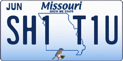 MO license plate SH1T1U