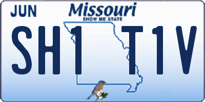 MO license plate SH1T1V