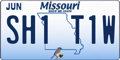 MO license plate SH1T1W